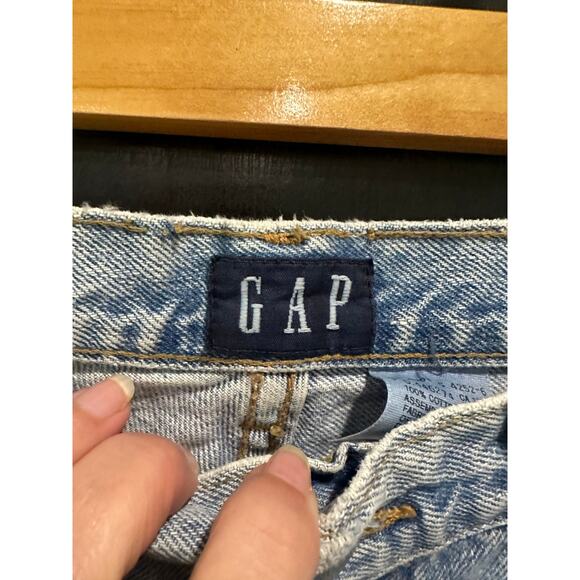 Vintage 90s Minimalist GAP High Waisted Straight Leg Faded Medium Wash Jeans - Picture 10 of 11